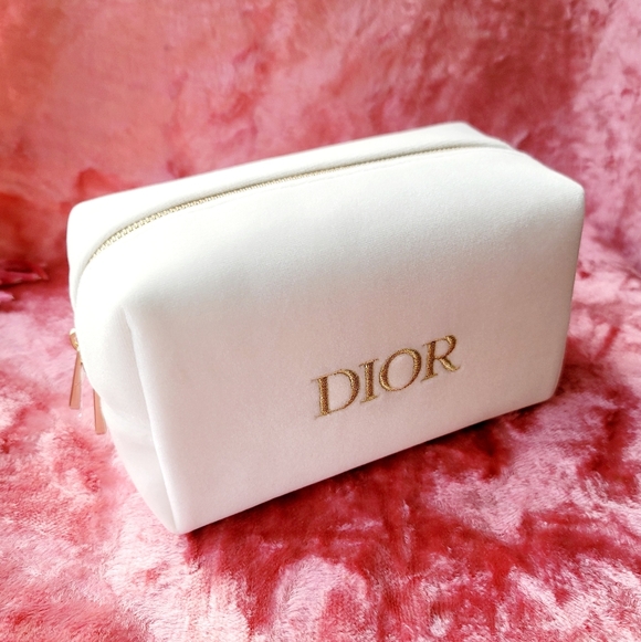 Dior White and Gold Cosmetic Bag - Picture 2 of 7